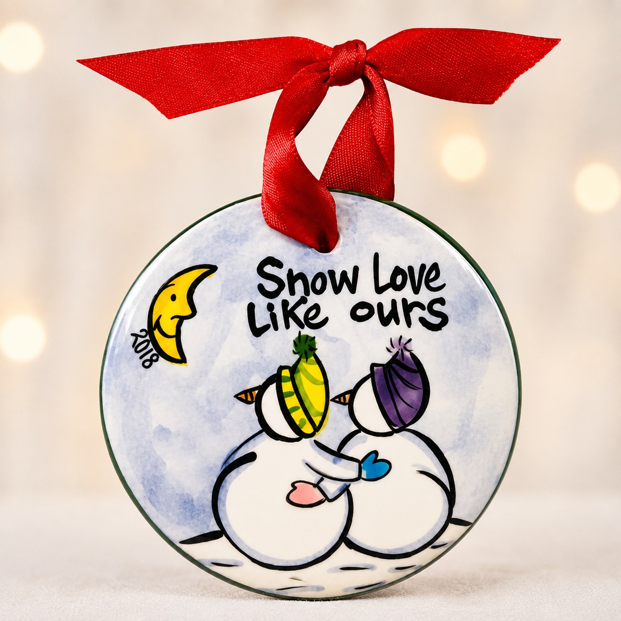 Snow Love Snowman Ornament